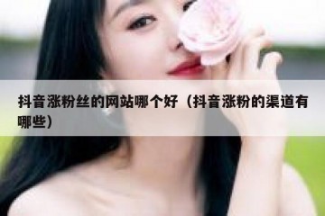 抖音涨粉丝的网站哪个好（抖音涨粉的渠道有哪些）