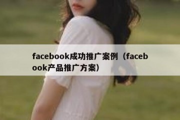 facebook成功推广案例（facebook产品推广方案）