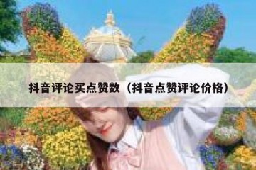 抖音评论买点赞数（抖音点赞评论价格）