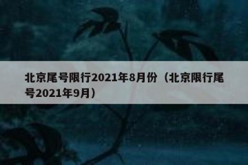 北京尾号限行2021年8月份（北京限行尾号2021年9月）