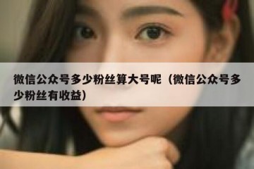 微信公众号多少粉丝算大号呢（微信公众号多少粉丝有收益）