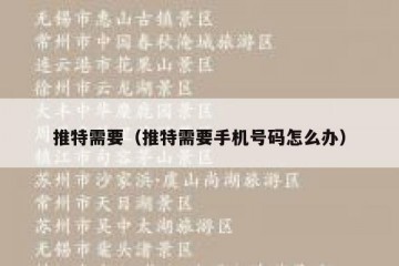推特需要（推特需要手机号码怎么办）