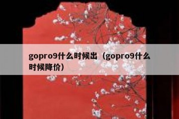 gopro9什么时候出（gopro9什么时候降价）