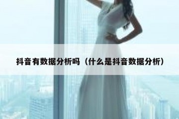 抖音有数据分析吗（什么是抖音数据分析）