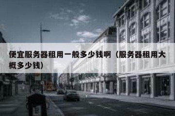 便宜服务器租用一般多少钱啊（服务器租用大概多少钱）