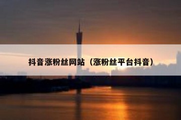 抖音涨粉丝网站（涨粉丝平台抖音）