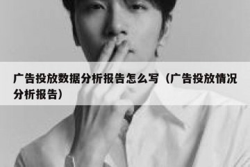 广告投放数据分析报告怎么写（广告投放情况分析报告）