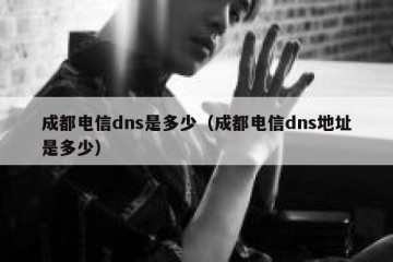 成都电信dns是多少（成都电信dns地址是多少）