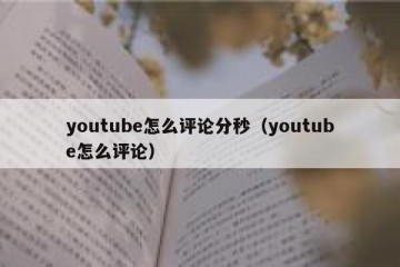 youtube怎么评论分秒（youtube怎么评论）