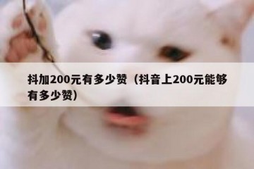 抖加200元有多少赞（抖音上200元能够有多少赞）
