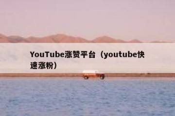 YouTube涨赞平台（youtube快速涨粉）