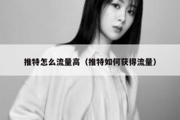 推特怎么流量高（推特如何获得流量）