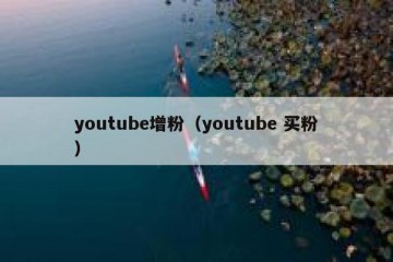 youtube增粉（youtube 买粉）
