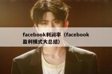 facebook利润率（facebook盈利模式大总结）