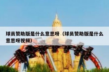 球员赞助版是什么意思呀（球员赞助版是什么意思呀视频）