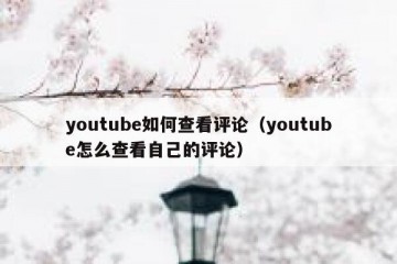youtube如何查看评论（youtube怎么查看自己的评论）