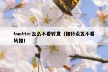 twitter怎么不看转发（推特设置不看转推）
