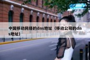 中国移动网络的dns地址（移动公司的dns地址）