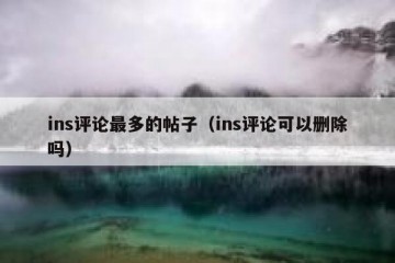 ins评论最多的帖子（ins评论可以删除吗）
