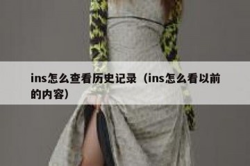 ins怎么查看历史记录（ins怎么看以前的内容）