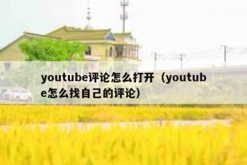 youtube评论怎么打开（youtube怎么找自己的评论）