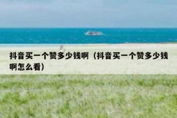 抖音买一个赞多少钱啊（抖音买一个赞多少钱啊怎么看）