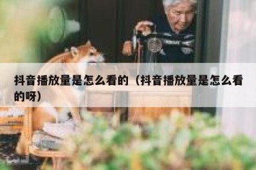 抖音播放量是怎么看的（抖音播放量是怎么看的呀）
