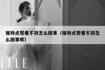 推特点赞看不到怎么回事（推特点赞看不到怎么回事呢）