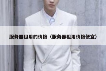 服务器租用的价格（服务器租用价格便宜）