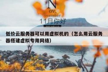 低价云服务器可以用虚拟机的（怎么用云服务器搭建虚拟专用网络）
