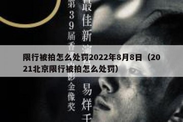 限行被拍怎么处罚2022年8月8日（2021北京限行被拍怎么处罚）