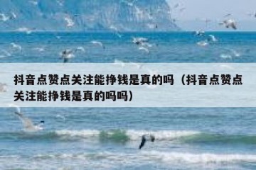 抖音点赞点关注能挣钱是真的吗（抖音点赞点关注能挣钱是真的吗吗）