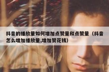 抖音的播放量如何增加点赞量和点赞量（抖音怎么增加播放量,增加赞花钱）
