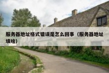 服务器地址格式错误是怎么回事（服务器地址填啥）