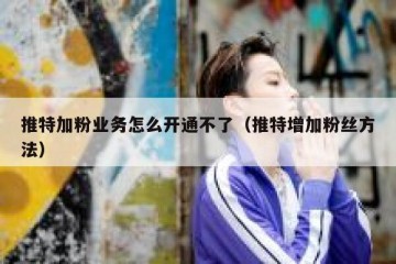 推特加粉业务怎么开通不了（推特增加粉丝方法）