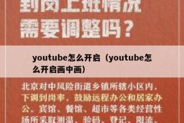 youtube怎么开启（youtube怎么开启画中画）