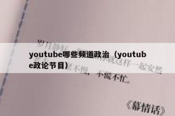 youtube哪些频道政治（youtube政论节目）