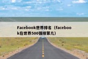 Facebook世界排名（facebook在世界500强排第几）