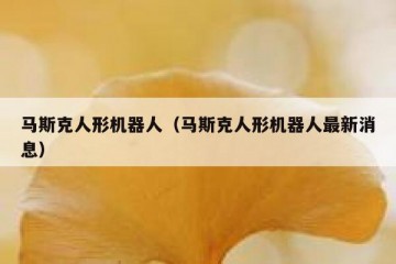马斯克人形机器人（马斯克人形机器人最新消息）