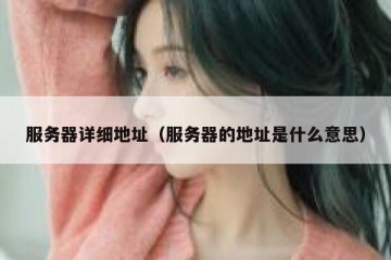 服务器详细地址（服务器的地址是什么意思）
