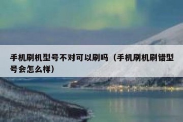 手机刷机型号不对可以刷吗（手机刷机刷错型号会怎么样）