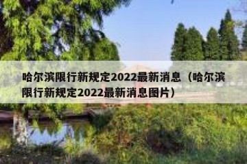 哈尔滨限行新规定2022最新消息（哈尔滨限行新规定2022最新消息图片）