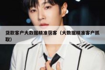 贷款客户大数据精准获客（大数据精准客户抓取）