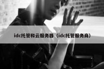 idc托管和云服务器（idc托管服务商）