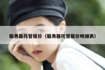 服务器托管报价（服务器托管报价明细表）