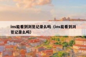 ins能看到浏览记录么吗（ins能看到浏览记录么吗）