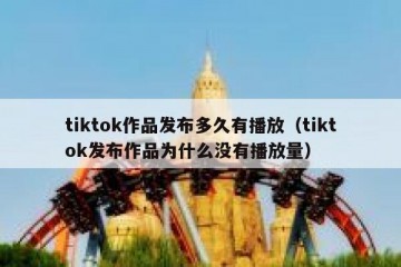 tiktok作品发布多久有播放（tiktok发布作品为什么没有播放量）
