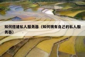 如何搭建私人服务器（如何拥有自己的私人服务器）