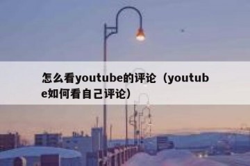 怎么看youtube的评论（youtube如何看自己评论）
