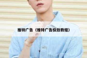 推特广告（推特广告投放教程）